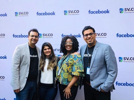 Geetansha Sood with herFacebok Collegues