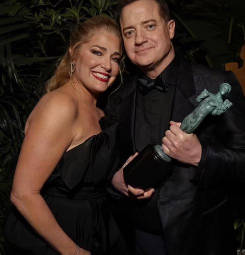 Jeanne with her boyfriend Brendan Fraser