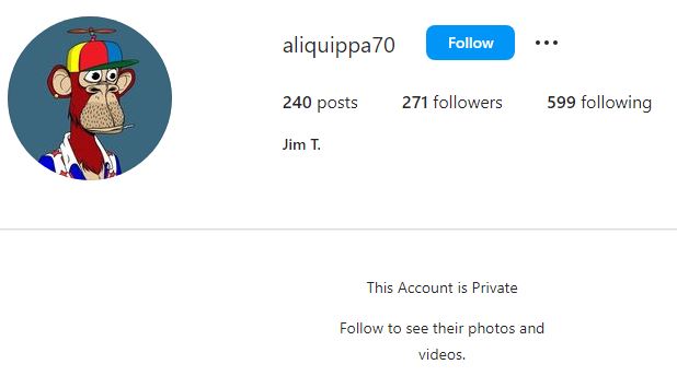 Jim Toth's Instagram account