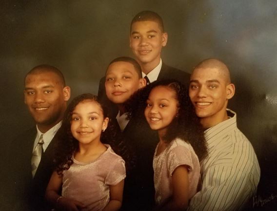 Josh with his siblings