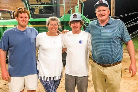 Maggie Murdaugh with her husband and son