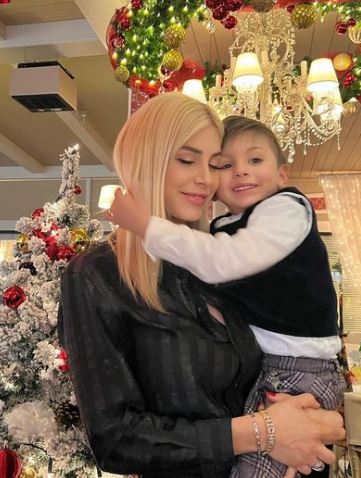 Paola Caruso with her son Michele