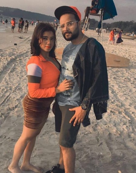 Rekha Mona Sarkar with best friend