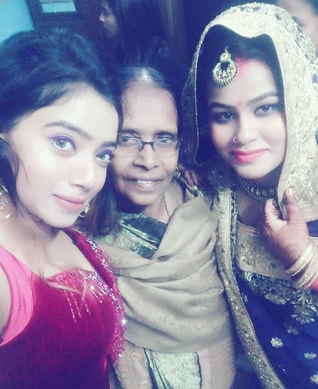 Rekha Mona Sarkar with her paternal grand mother