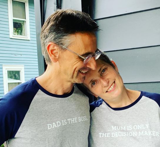 Solen with her husband Christophe Roy