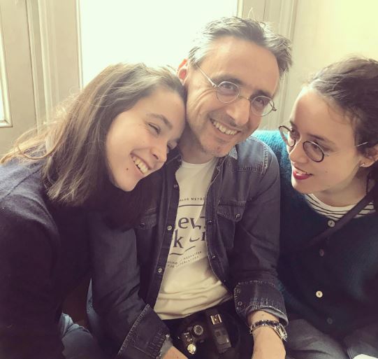 Solen's husband Christophe Roy and daughters