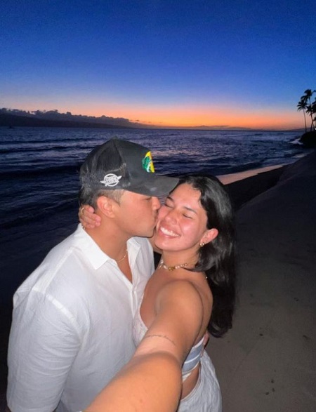 Ava Jules with her boyfriend