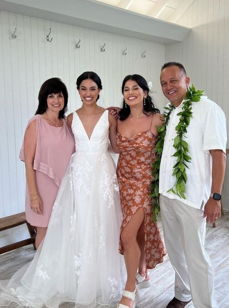 Ava Jules with her family