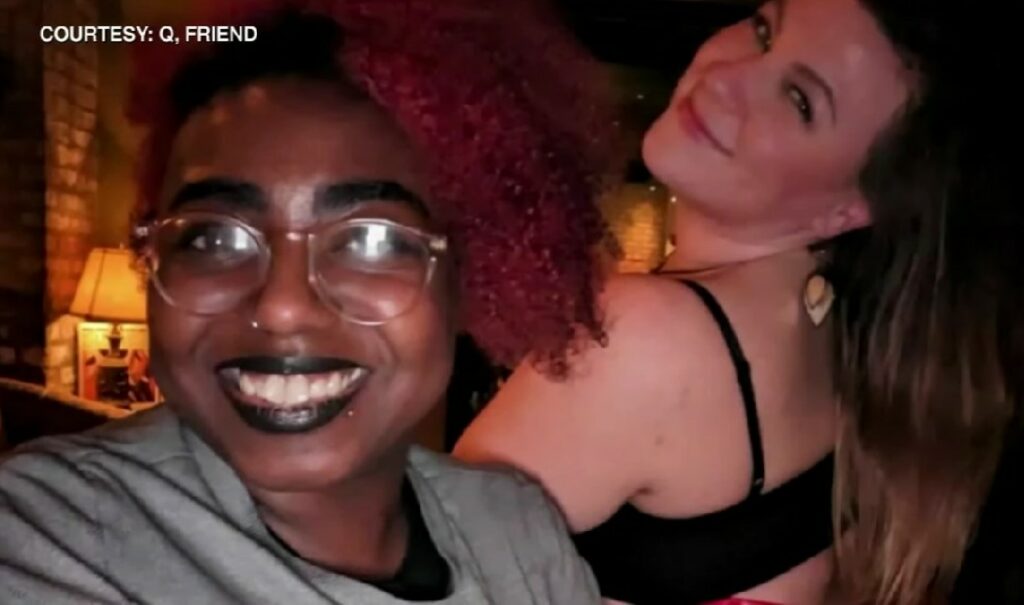 Brittany Battaglia with her friend