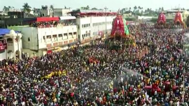 Jagannath Rath Yatra 2023 People Gather in Large Numbers in Puri, Odisha to Take Part in Festival