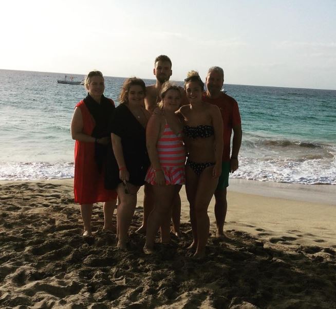 Maddy Cusack with her family
