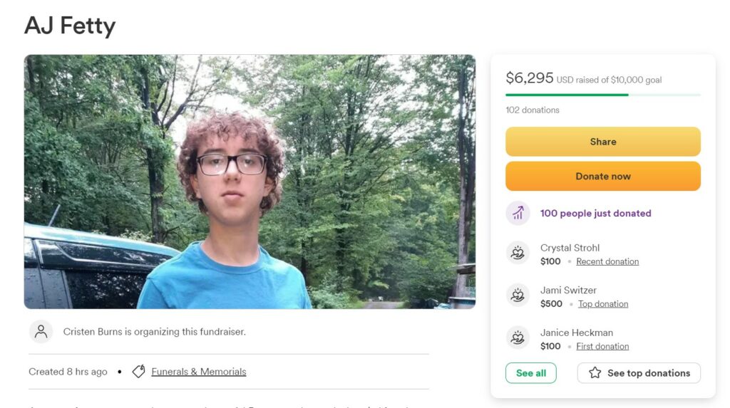 AJ Fetty Gofundme
