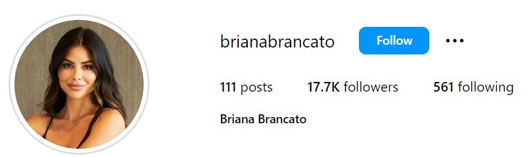 Briana Brancato's Instagram account