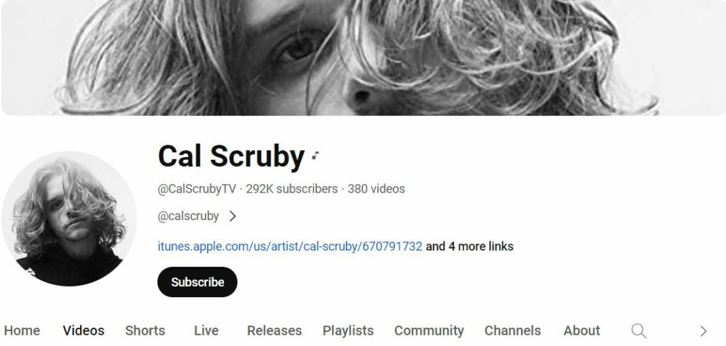 Cal Scruby's Youtube channel