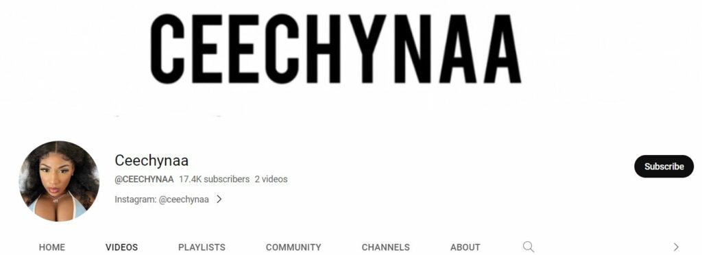 Cee Chyna's Youtube Channel