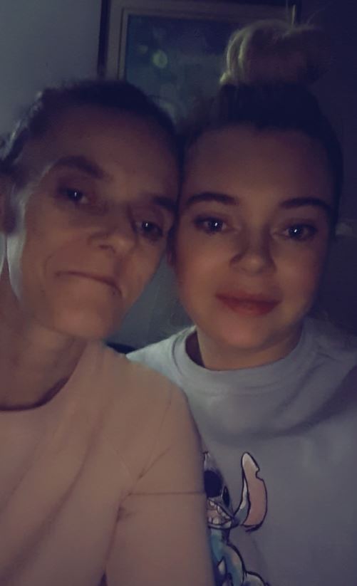 Chelsea Claire with her mother