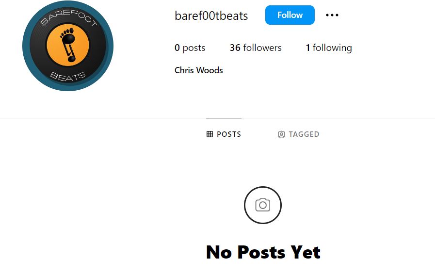 Chris Woods' Instagram account