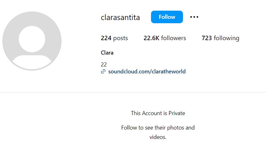 Clara Magalona's Instagram account