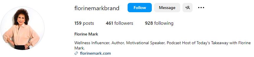 Florine Mark's Instagram account