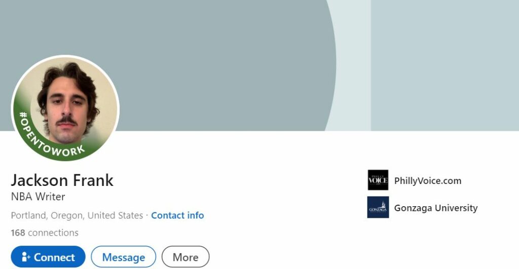 Jackson Frank's LinkedIn