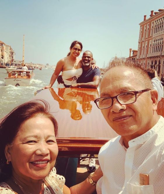 Leilani Malia Mendoza with her parents & hubby