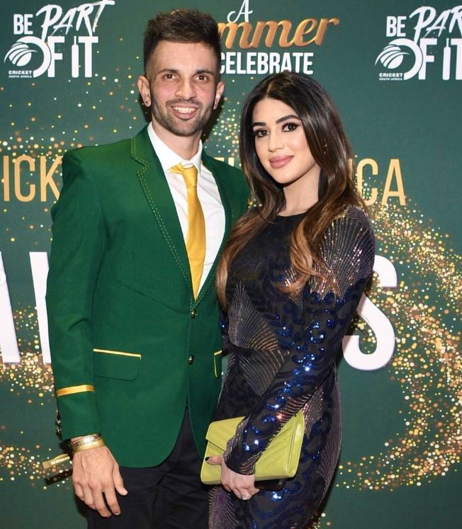 Lerisha Munsamy with her husband Keshav Maharaj