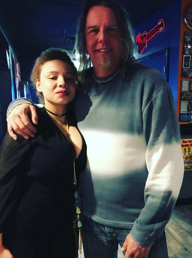 Mikaela Spielberg with Chuck Pankow