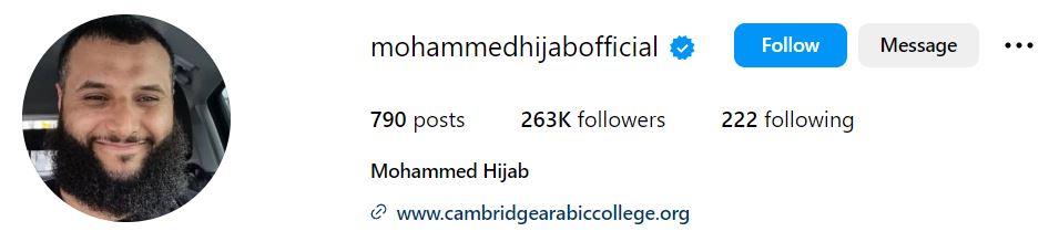Mohammed Hijab''s Instagram account
