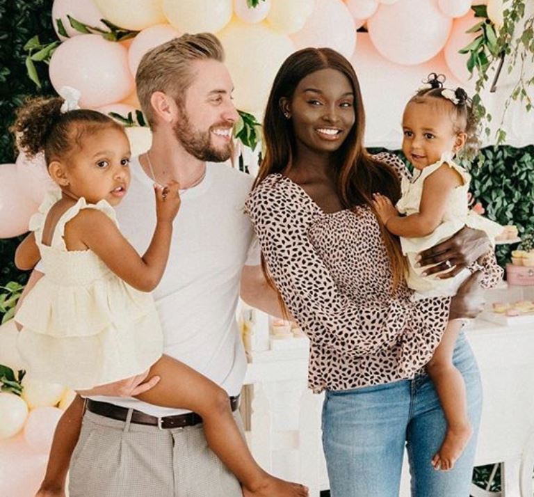 Nikki Thot with her ex-husband Jamie Perkins and kids