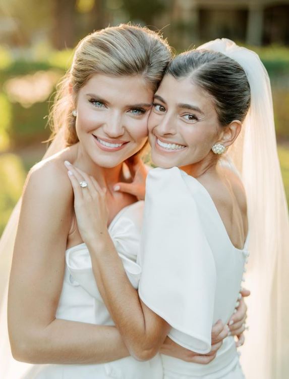 Olivia Bennett with her wife Lunden Stallings