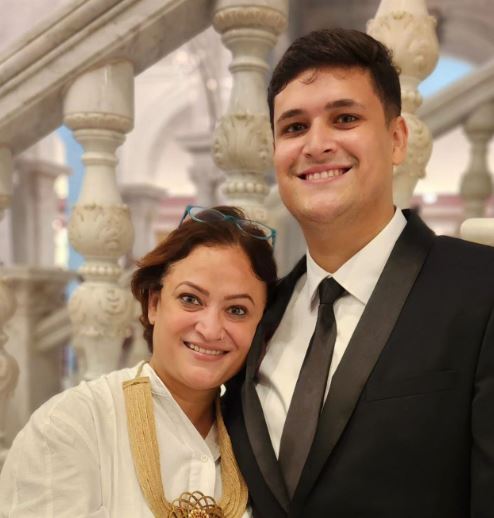 Rinku Dhawan with her son