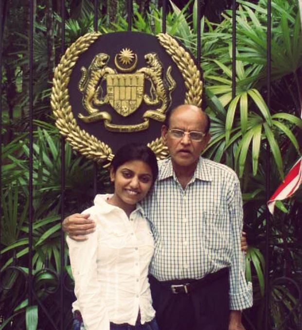 Soumya Vishwanathan and her father MK Vishwanathan