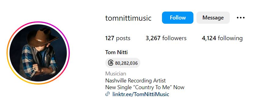 Tom Nitti's Instagram account
