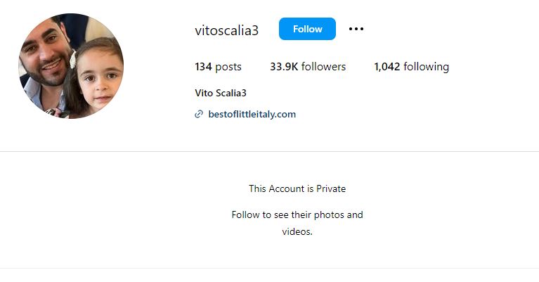 Vito Scalia's Instagram account
