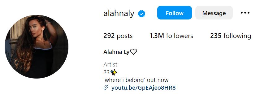 Alahna Ly's Instagram
