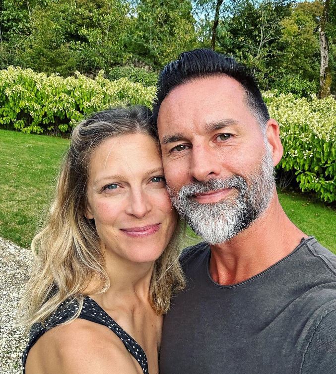 Alexia Barlier with her husband Paul Leyden