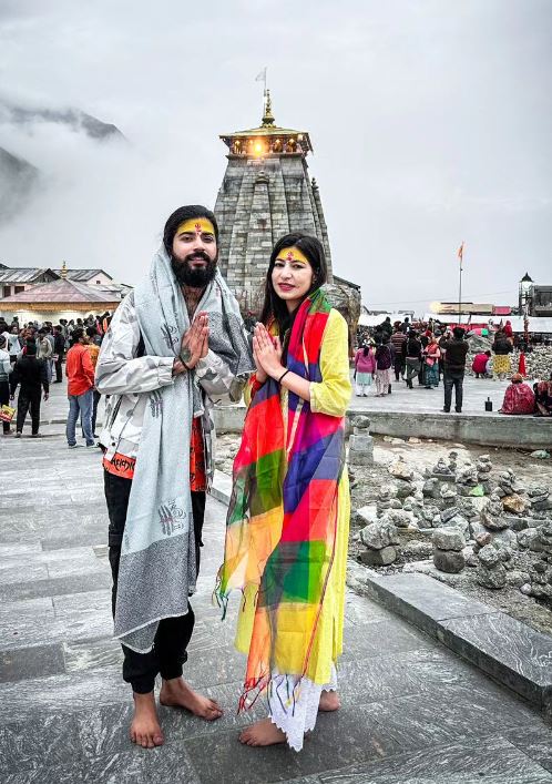 Anurag Dobhal with his girlfriend
