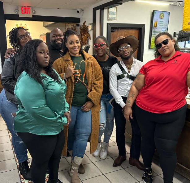 Brandi Mallory with her friends