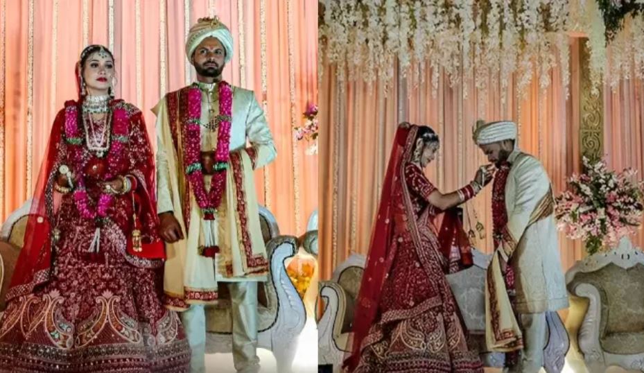 Divya Singh and Mukesh Kumar's wedding photo