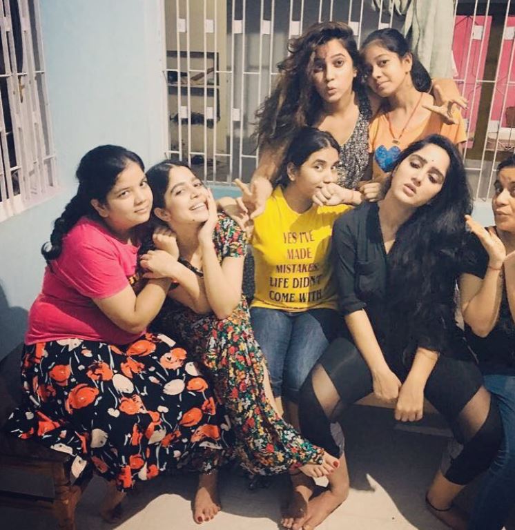 Divya Singh with her friends