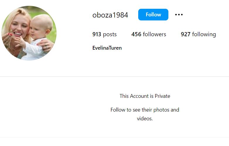 Evelina Turen's Instagram account