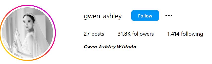 Gwen Ashley's Instagram account