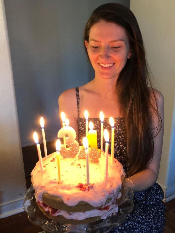 Jenny Apple on her 34th birthday