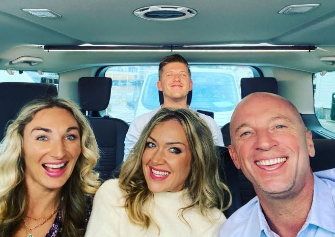 Kerry Titheradge with friends