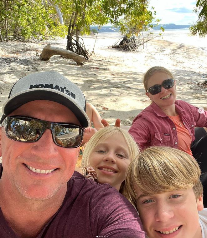 Kerry Titheradge with his family
