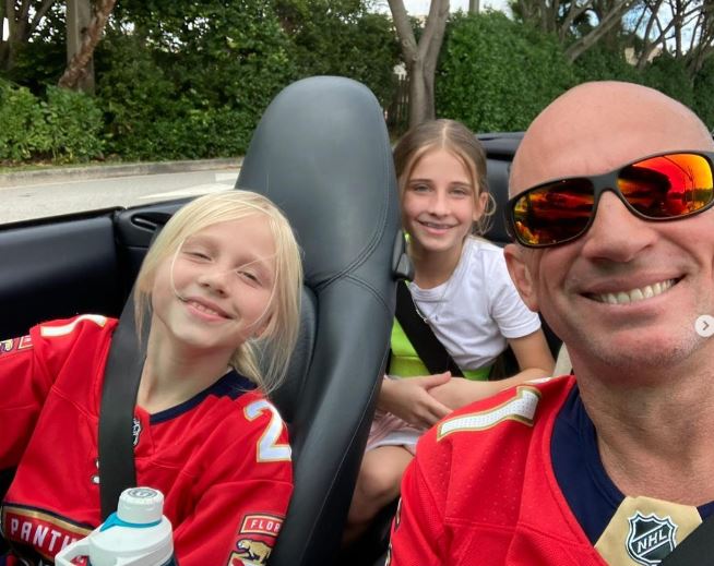 Kerry Titheradge with his kids