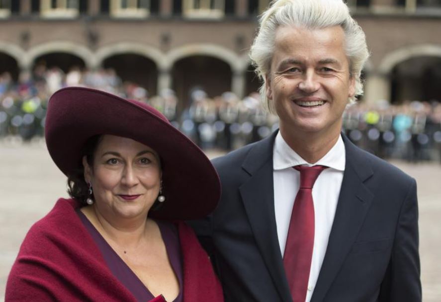 Krisztina Wilders with her husband Geert Wilders