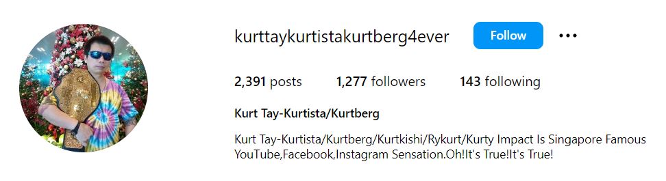 Kurt Tay's Instagram account