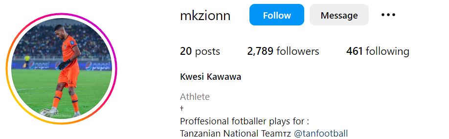 Kwesi Kawawa's Instagram account