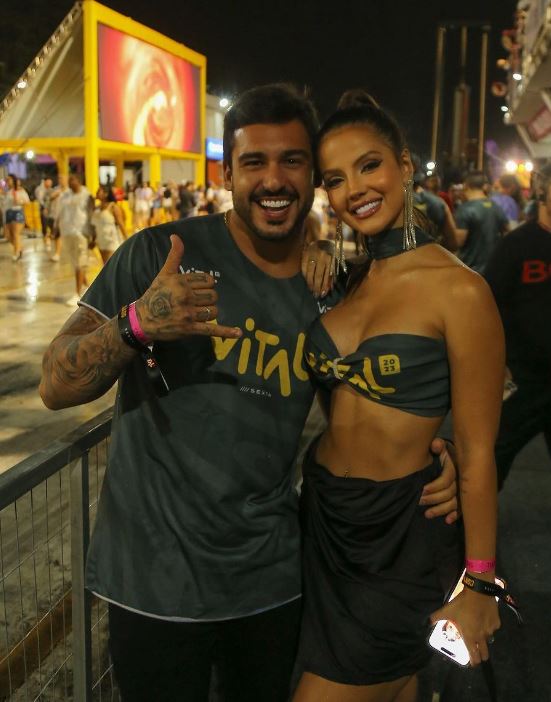 Luana Andrade with her boyfriend João Hadad